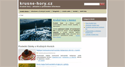 Desktop Screenshot of krusne-hory.cz